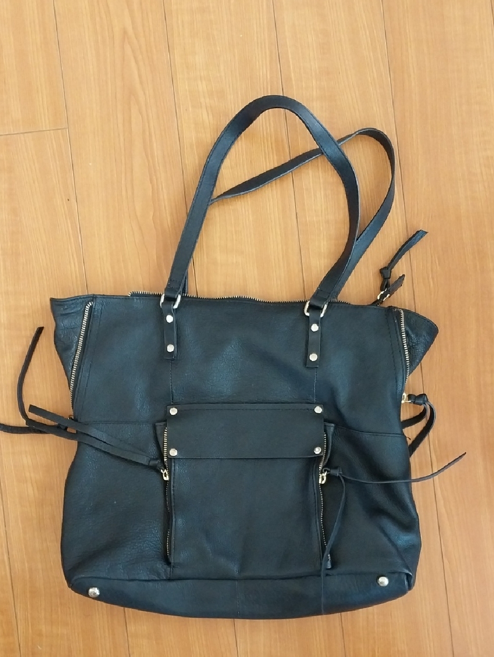 Genuine Black Leather Tote Bag KOOBA Classic Everyday Carry Bag Purse